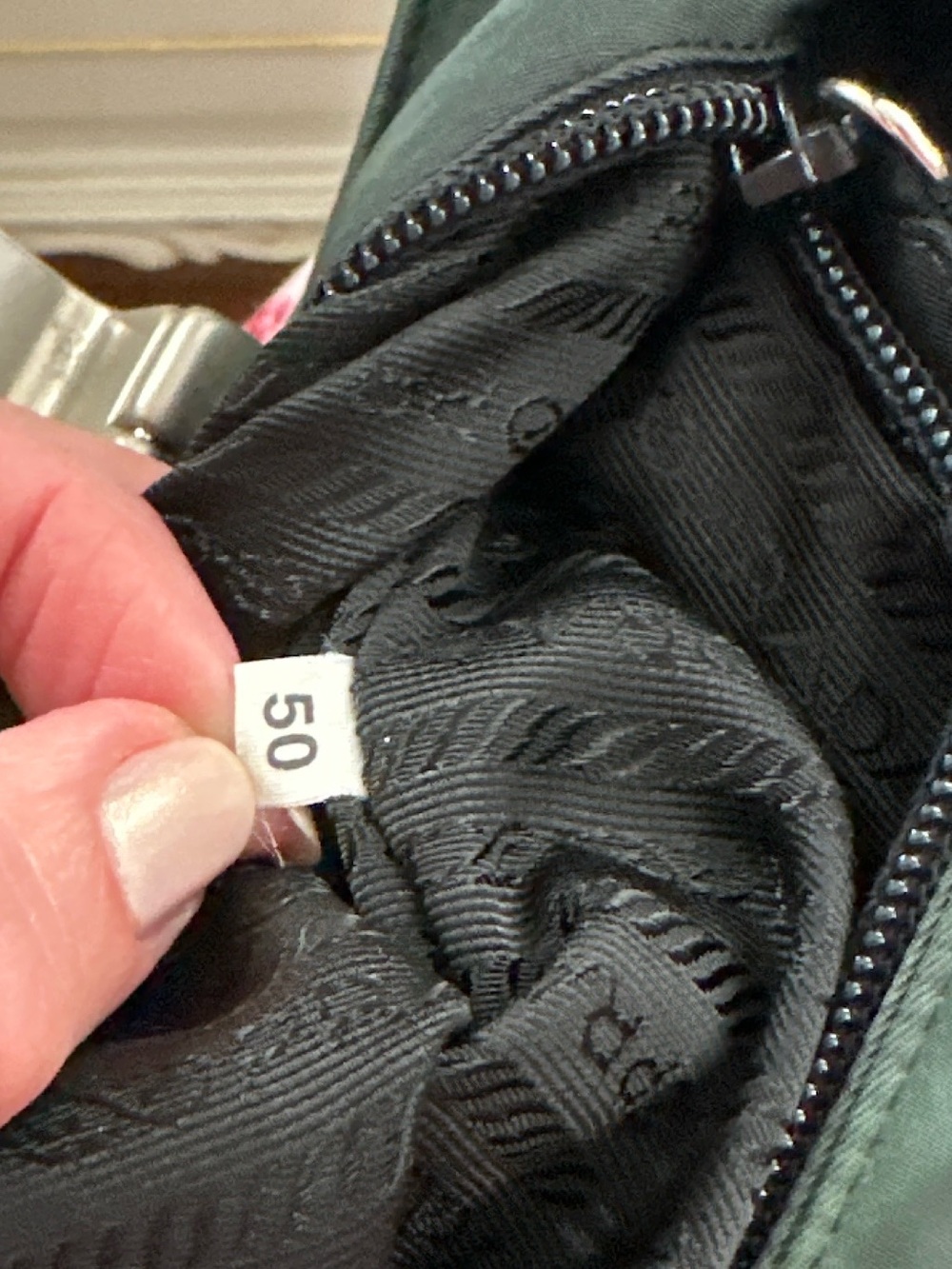 Vintage Prada Dark Green Nylon Shoulder Bag - Picture 11 of 13